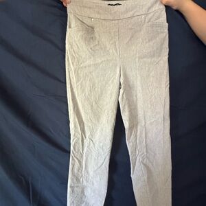 Hilary Radley Light Gray Skinny Ponte Pants